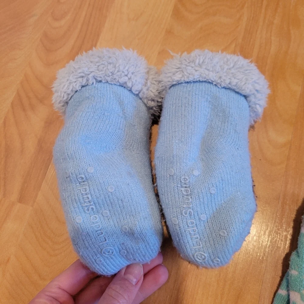 Baby Toddler Socks Bundle And Bluey Slipper Socks Size 12-36 Months